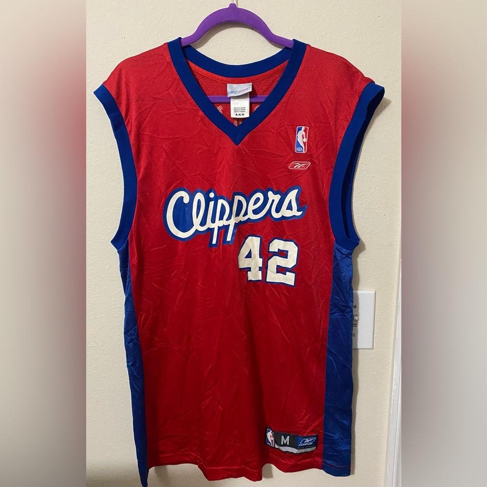 Elton Brand #42 Los Angeles Clipper basketball Jersey Reebok NBA Shirt  M